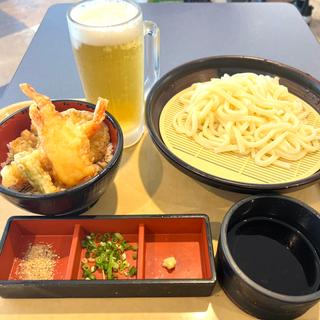 海老野菜天丼セット(フードコート＆ビアー Eat iT！)