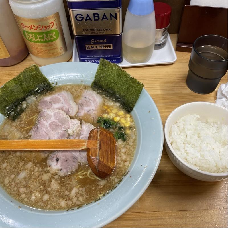 味噌ラーメン　半ライス(ラーメンショップ椿 松伏店)