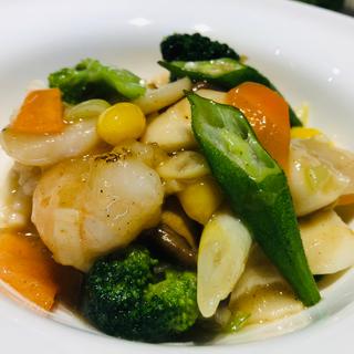海老とイカのあっさり塩炒め