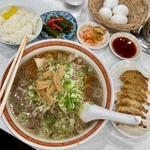 Bセット（ラーメン大盛、餃子7個、ライス）＋カッパ（小）(ラーメン天)