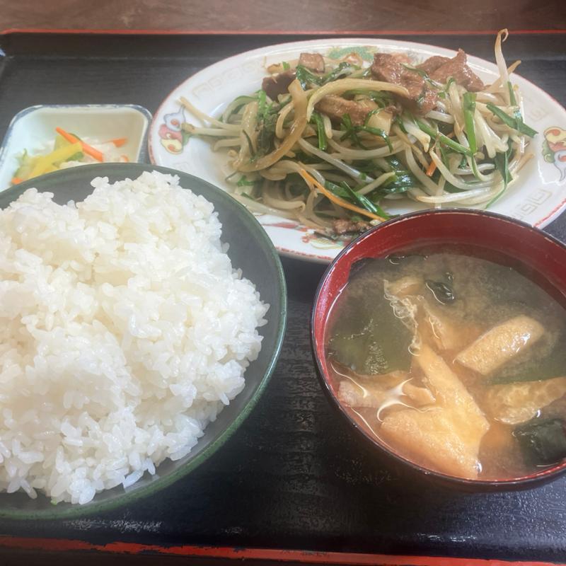 ニラレバ定食大盛り(喜楽亭食堂 )