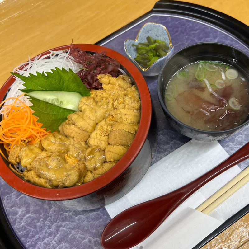 キタムラサキ雲丹丼セット(海鮮炉端 うろこ亭)