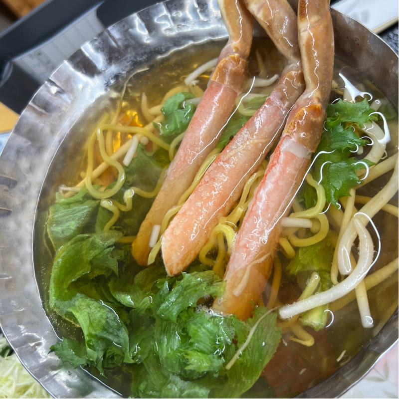 蟹しゃぶしゃぶ味噌ラーメン(海鮮炉端 うろこ亭)