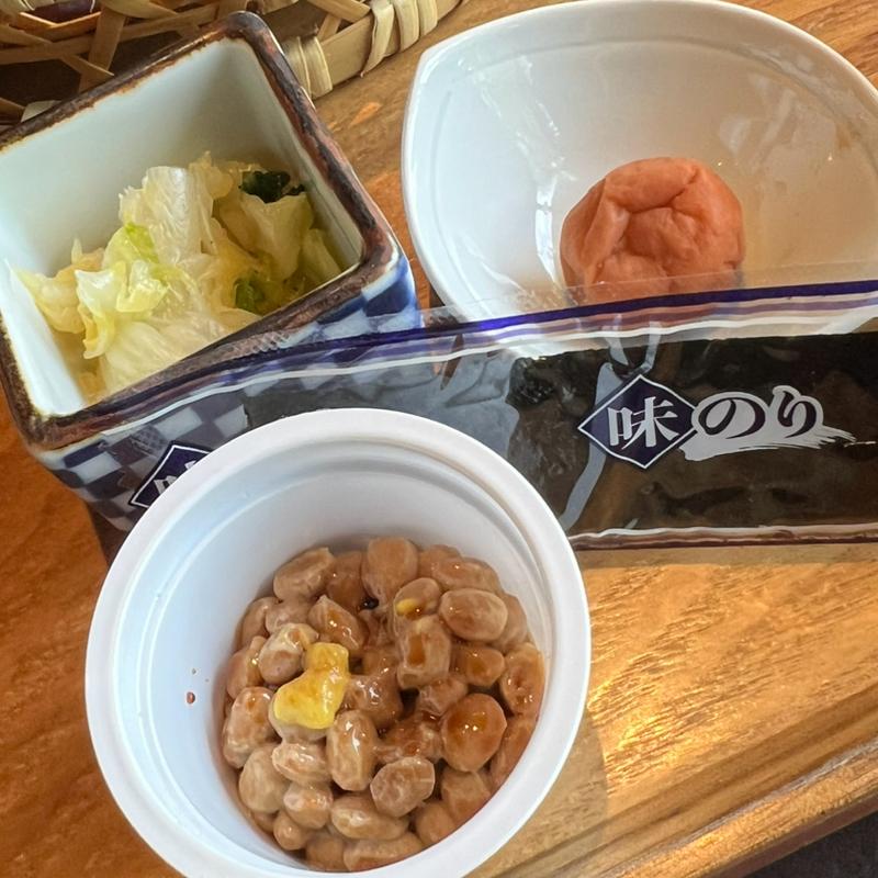 漬け物　海苔　梅干　納豆(炭焼処きたぐに)