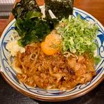 肉盛りニラもやしぶっかけうどん