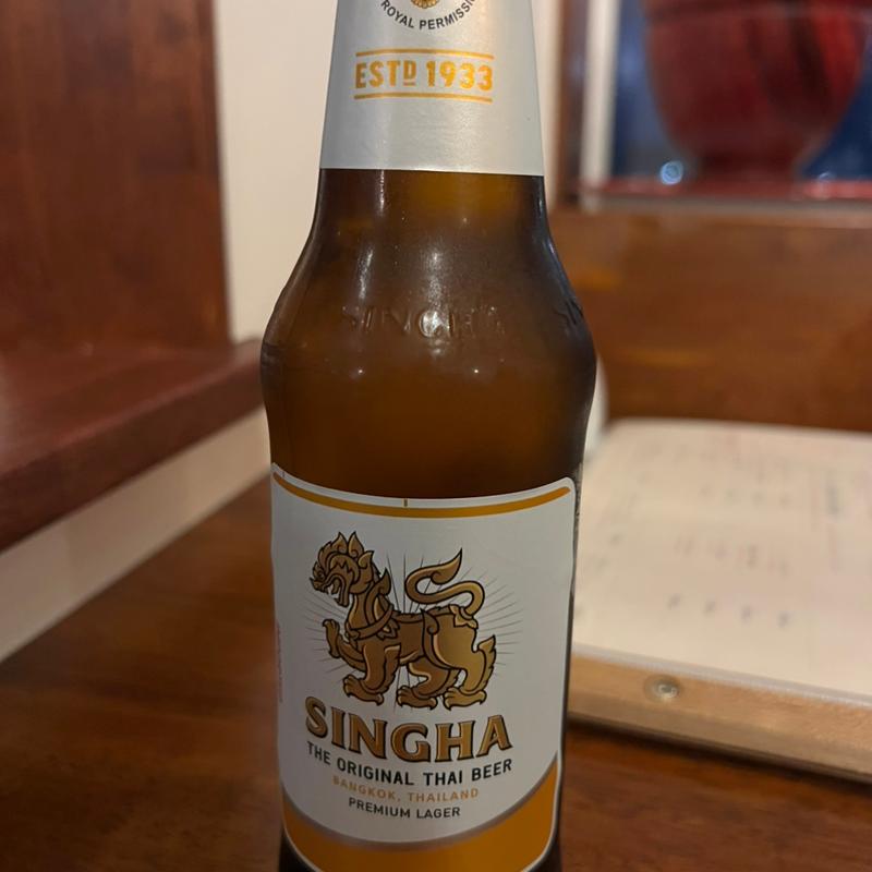 シンハー瓶ビール(タイのおうちごはんaroina)