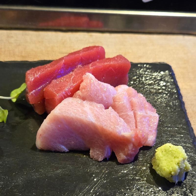 本鮪てんみ、本鮪はらずり(名代 駒寿司)