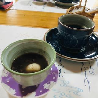 白玉ぜんざいとコーヒー_花のれんランチ