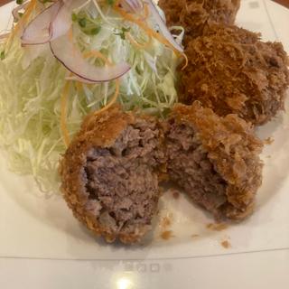 メンチカツ  （スープ・ライス付き）(レストラン・サカキ （RESTAURANT SAKAKI）)