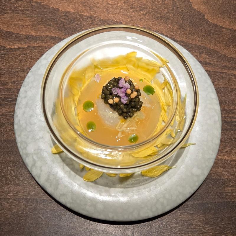 白烏賊そうめん キャビア(東麻布 いと)