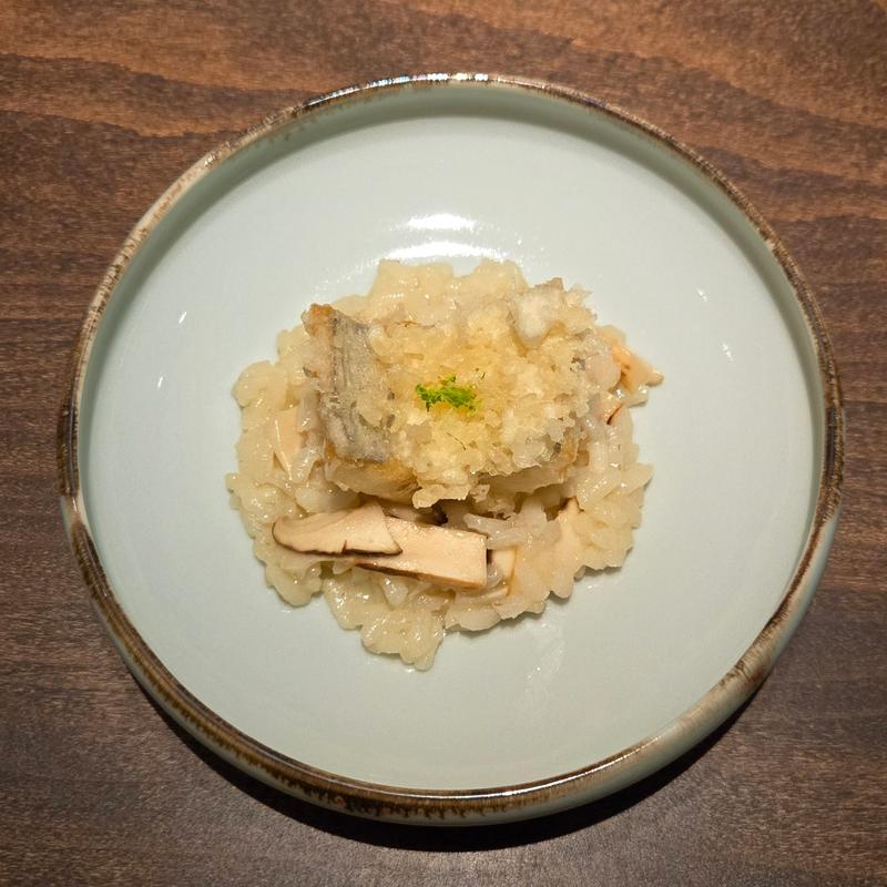 太刀魚 松茸リゾット(東麻布 いと)