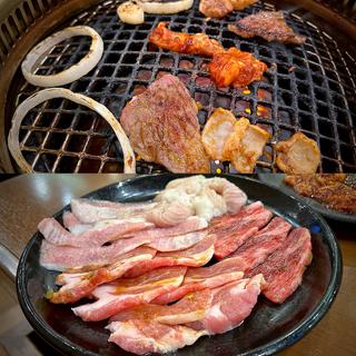 牛カルビ、豚カルビ、豚トロ、牛ホルモン、