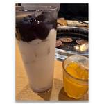 飲むデザート ブルーベリーミルクムース＆みかんゼリー(焼肉きんぐ 市川鬼高店)