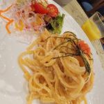 明太クリームパスタ