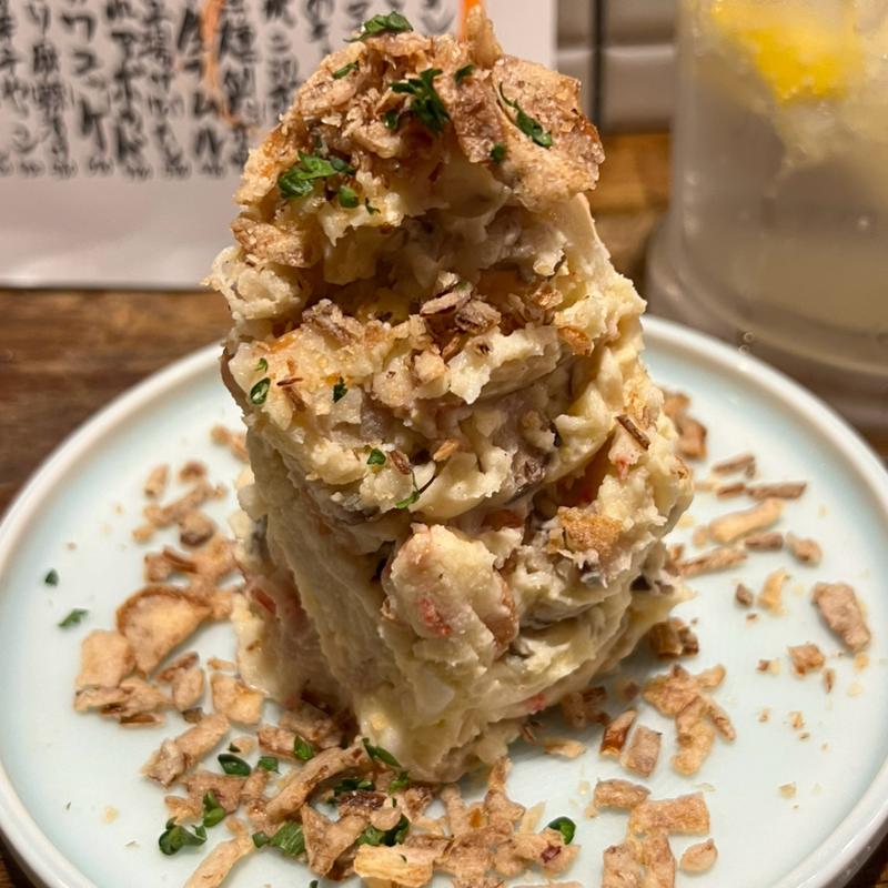 いぶりがっこポテサラ(ベロ焼きピカソ)