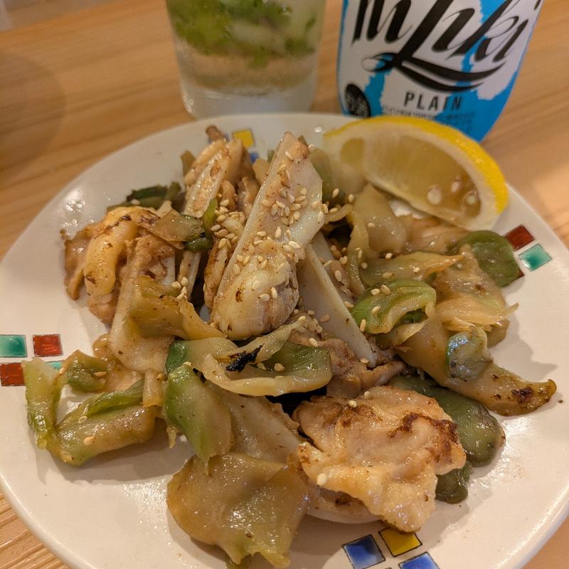 やげん軟骨ザーサイ炒め(肉のウヱキ 代々木店)