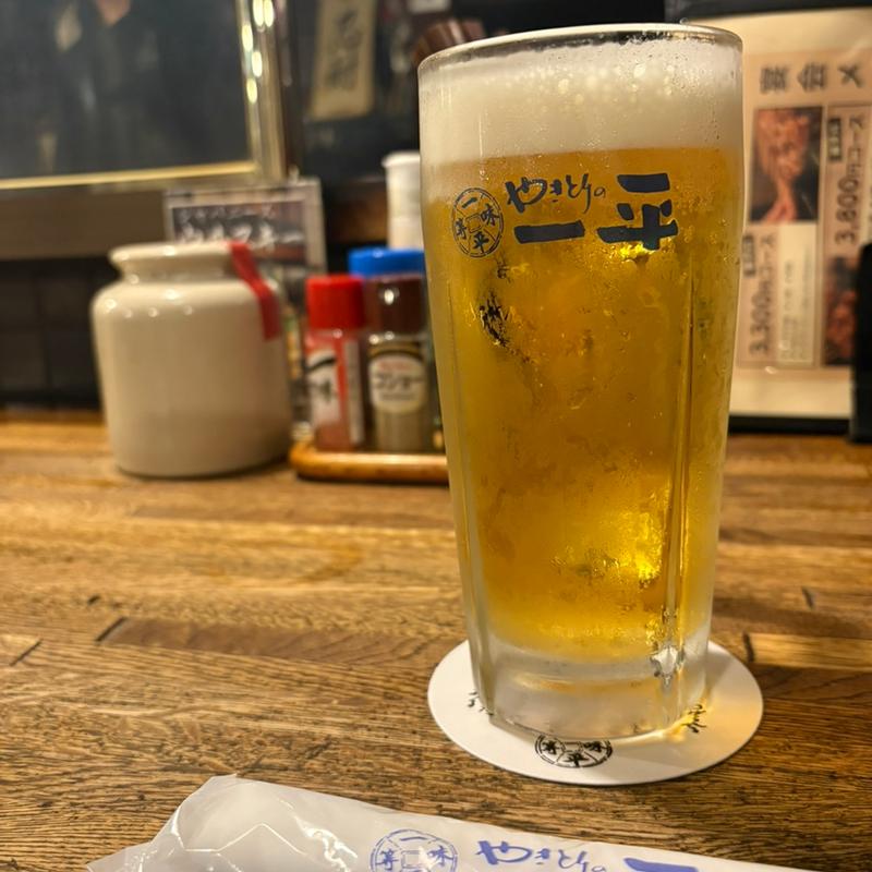 アサヒスーパードライ/中ジョッキ(やきとりの一平 中島本店 )