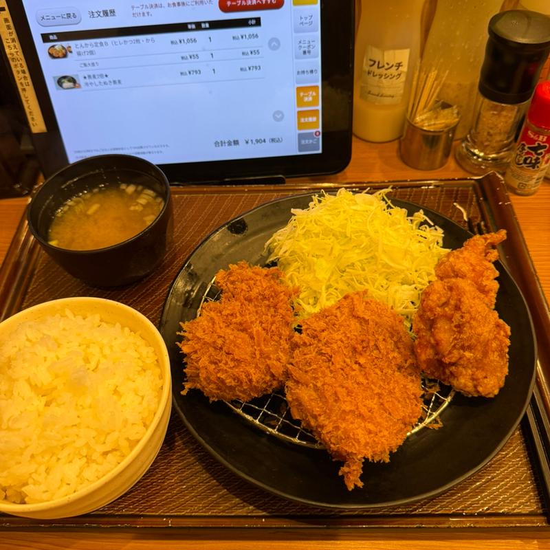 とんから定食B(とんから亭 草加柳島店)