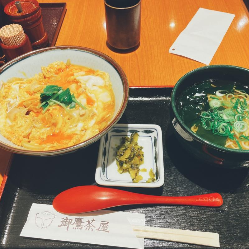親子丼&ミニそばセット(御鷹茶屋)