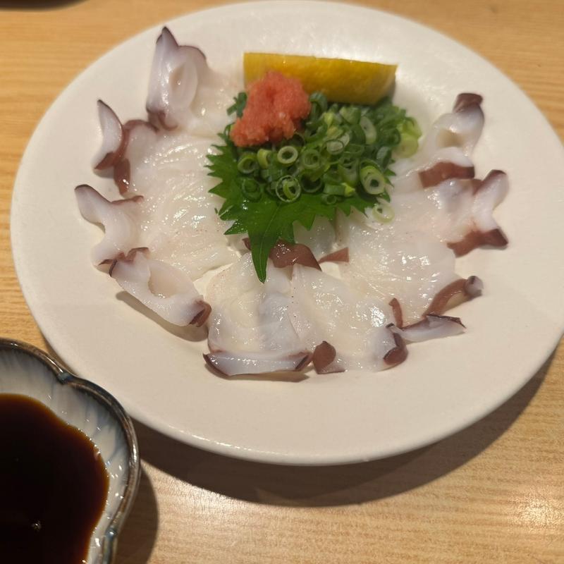 生タコ薄造り(やきとり酒蔵 庄助本店)