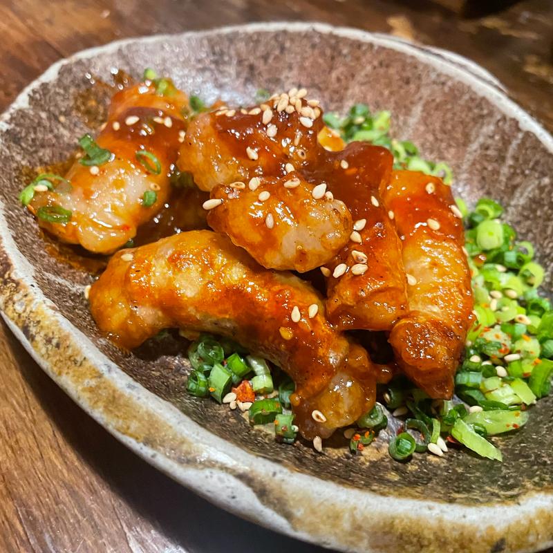 丸腸のタレ焼き(もつ焼塩田屋)