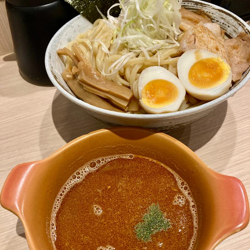 つけ麺 中盛（エビ味、平打ち麺）(つけ麺 京都わたなべ)