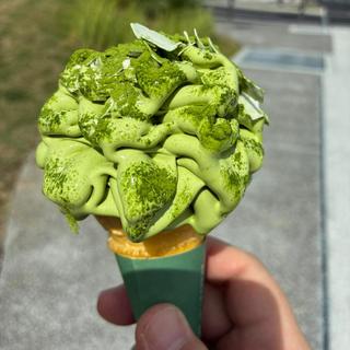 お濃茶ソフト抹茶がけ