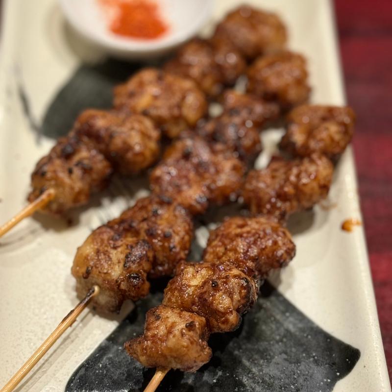 #白もつの串焼き(もつ鍋専門 もつ蔵 徳山店)