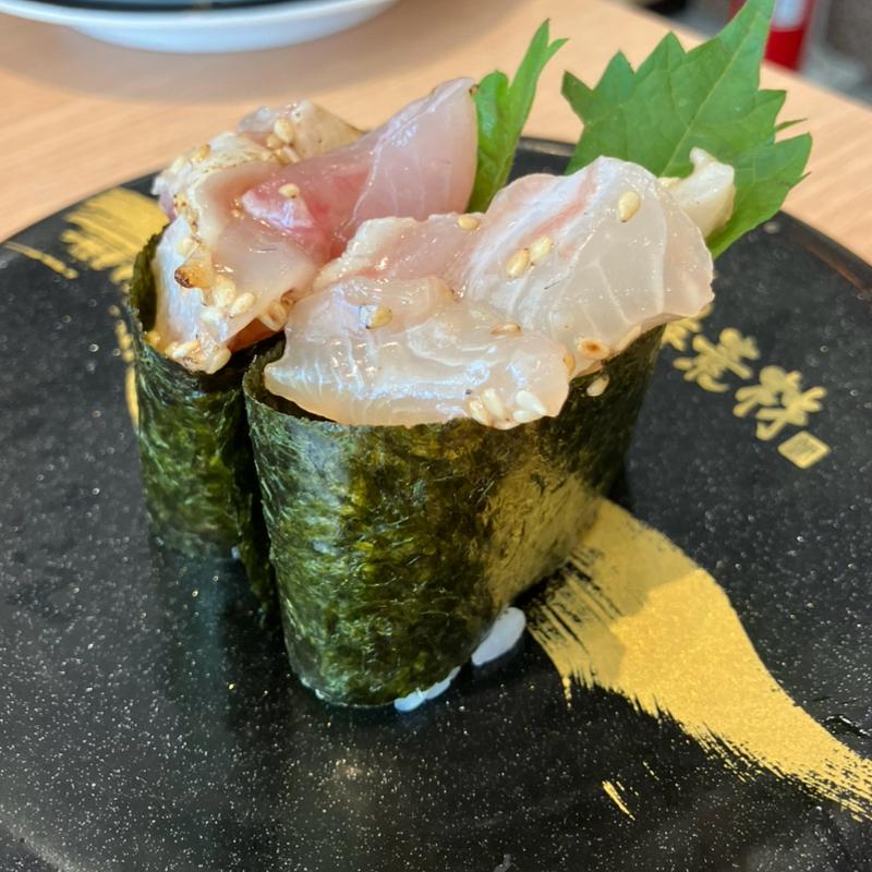 海鮮塩ダレ軍艦(回転寿司 北海素材 みのおキューズモール 店)