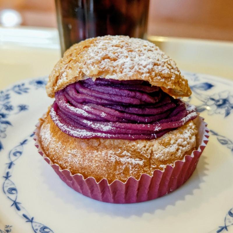 沖縄県産紅芋のシューモンブラン(ドトールコーヒーショップ 石川町店)