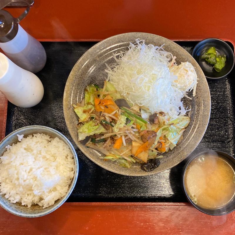 叉焼入り野菜炒め定食(中華食堂 よしだ屋 新大前店)