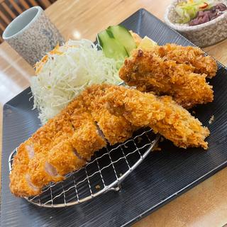 牡蠣フライと国産ロースとんかつ膳(とんかつKYK 阪急三番街店)
