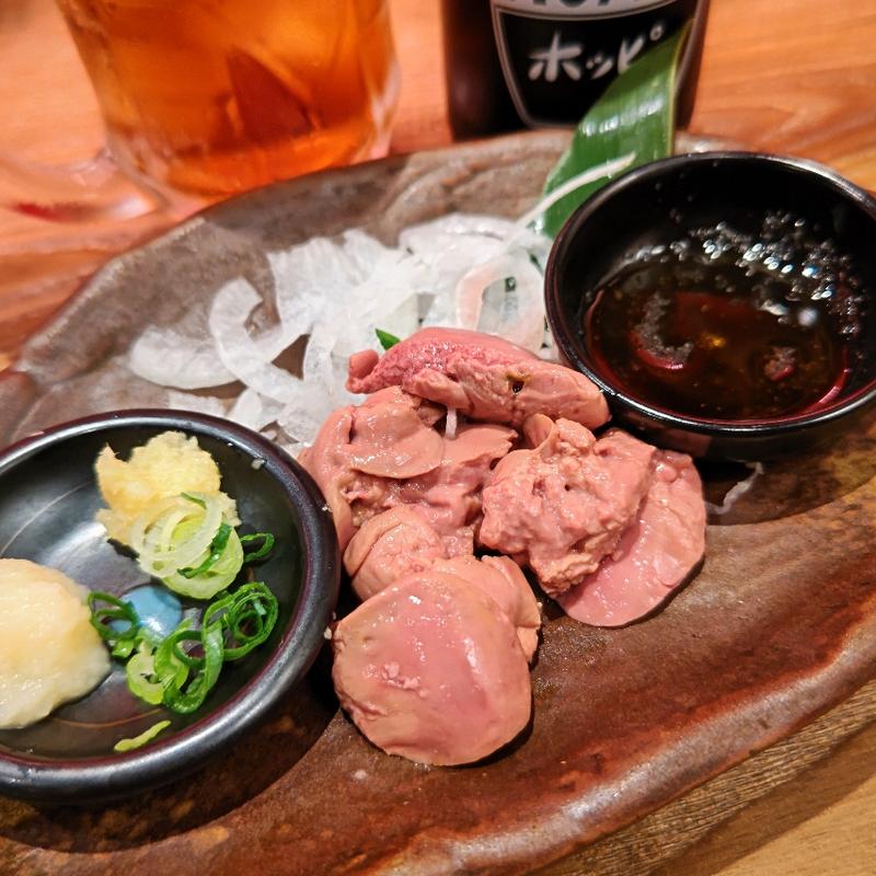 鶏レバ刺し(富の市)