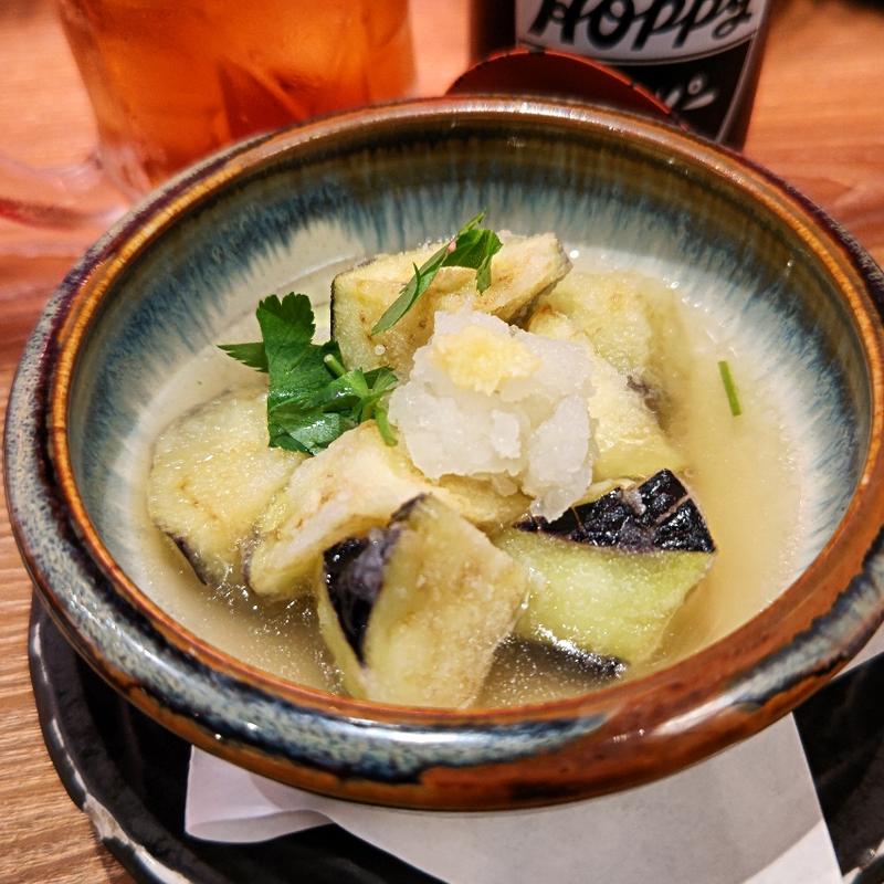 秋ナスの揚げ浸し(富の市)