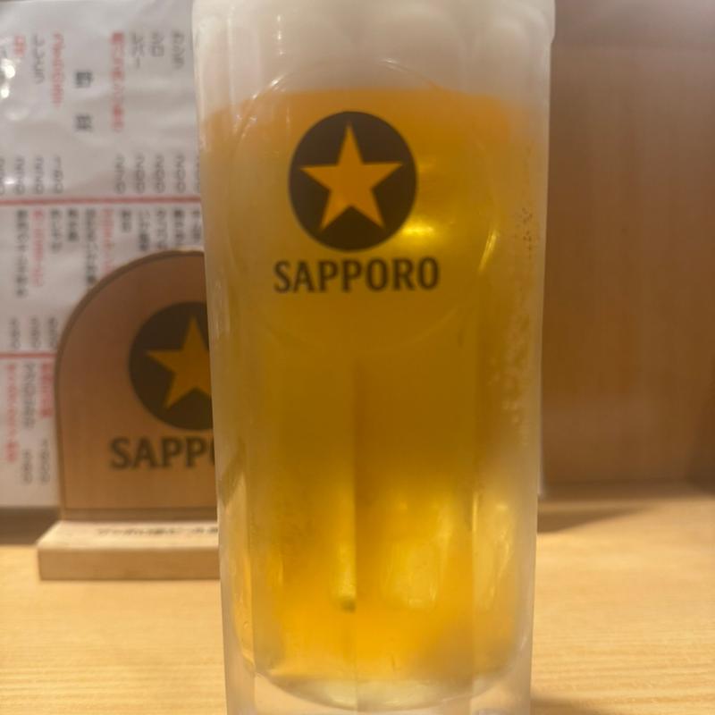 サッポロ黒ラベル樽生(やきとり酒蔵 庄助本店)