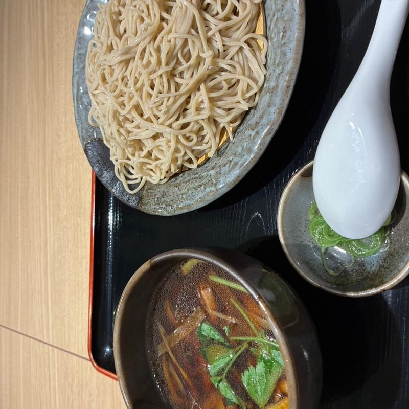 鴨汁つけそば(そば処霧の下 BiVi店)