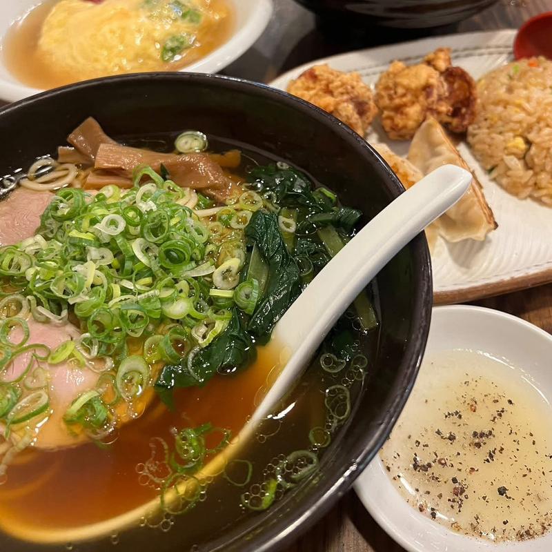 ダブル定食(らーめん 熊五郎 せんちゅうパル店)