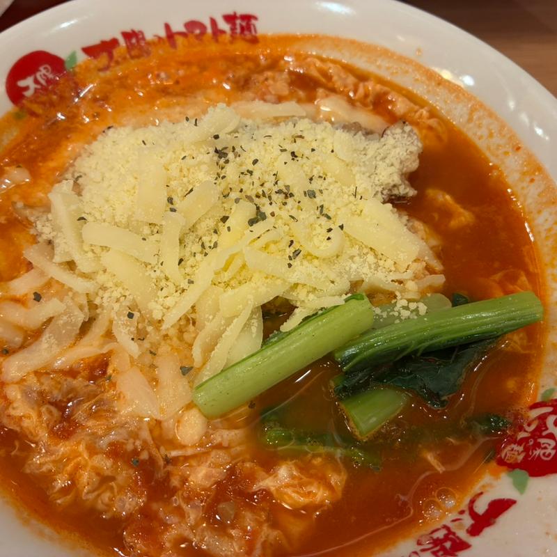 太陽のチーズエッグラーメン(太陽のトマト麺 川崎アゼリア店)