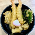 大えびと秋野菜天の「ごち」うどん(かっぱ寿司 生野店)