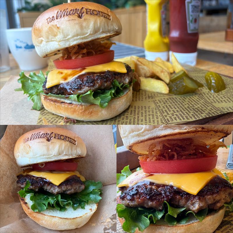 ワーフハウス・チーズバーガー(The Wharf House Yamashita Koen)