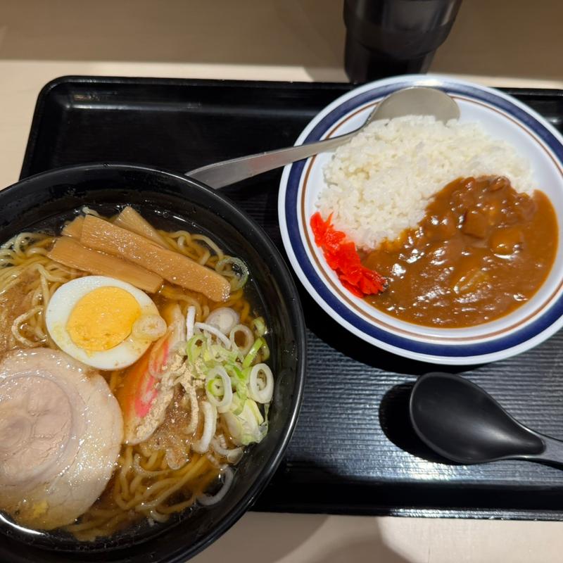 ミニカレーラーメンセット(名代 富士そば 自由が丘店)