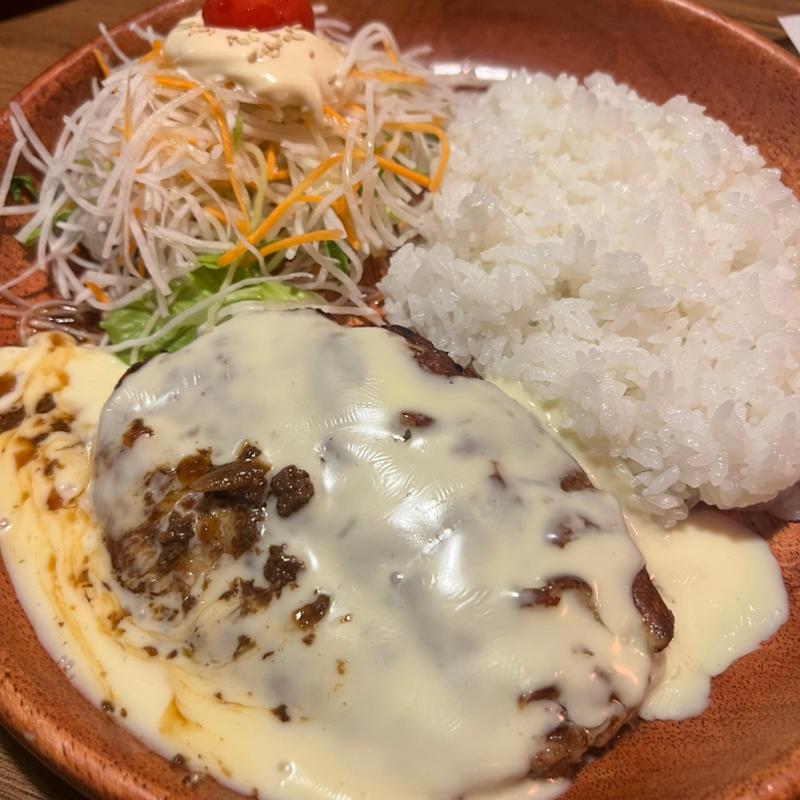 フォンデュ風チーズバーグディッシュ(びっくりドンキー生田川インタ−店)