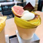 いちじくの抹茶ブリュレ