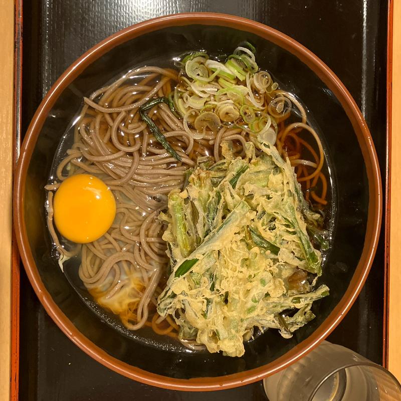春菊天玉そば(よもだそば　新宿西口店)