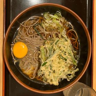 春菊天玉そば(よもだそば　新宿西口店)