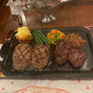オリジナルハンバーグとリブロース　スペシャルセット