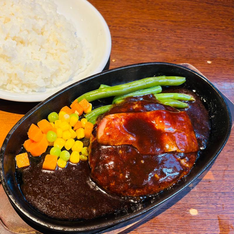 ハンバーグ定食(肉の大山 上野店)