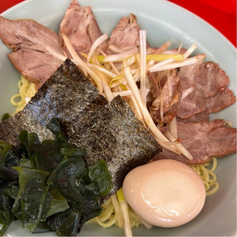 ネギチャーシューつけ麺　たまこトッピング(ラーメンショップ 沼目店)