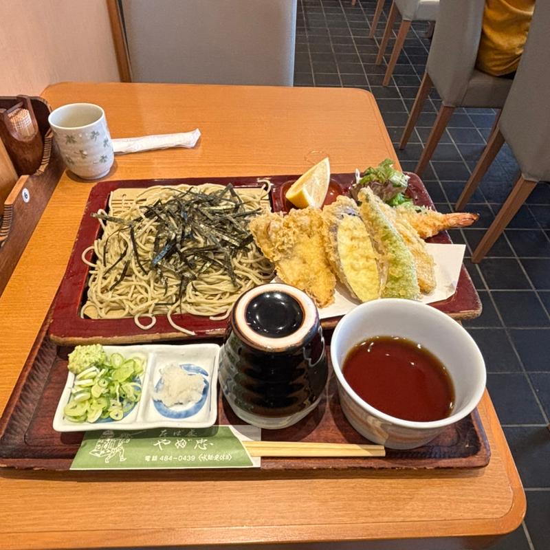 天ぷら蕎麦大盛(手打ちそば やぶ忠)
