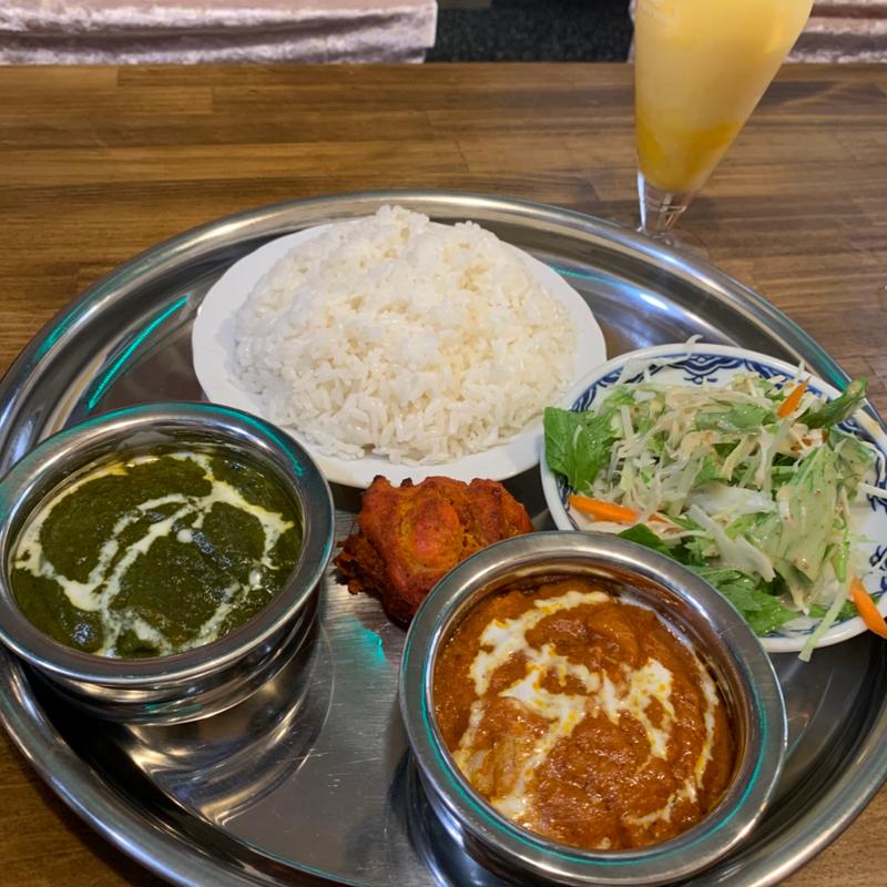 Dセット2種カレー(JUNTARA【ジュンタラ】インドレストラン)